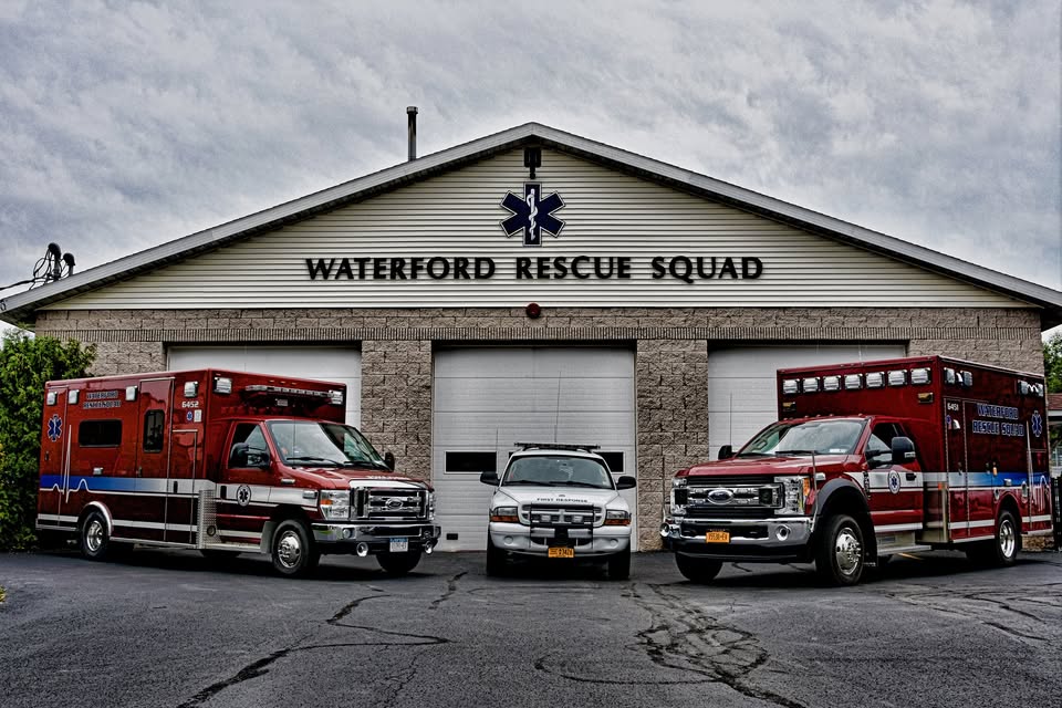 Waterford Rescue Squad station and ambulances